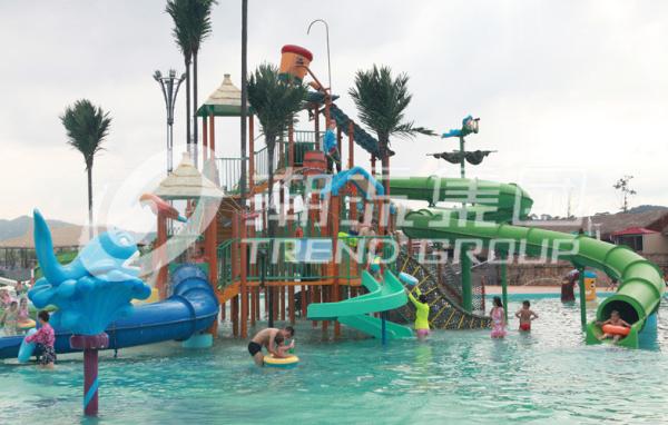 Corrediça de água exterior da fibra de vidro dos jogos do parque do campo de jogos do Aqua do verão para o parque temático