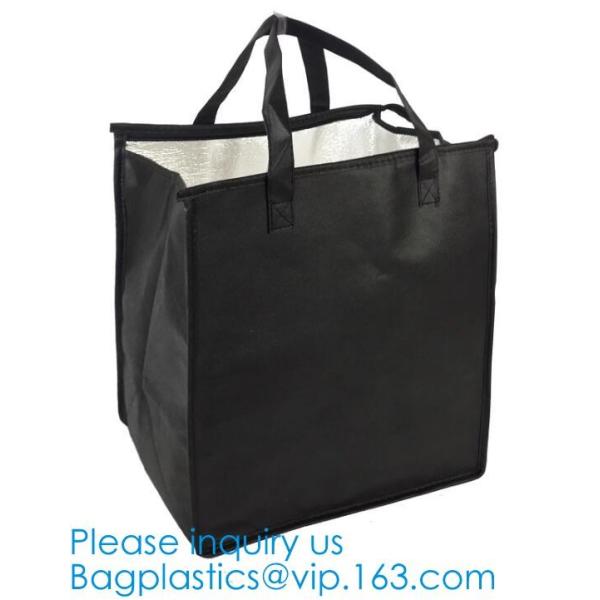Insulated Thermal Non Woven Aluminum Foil Cooler Bag For Frozen Food,Reusable Insulated Aluminum Foil Thermal Lunch Cool