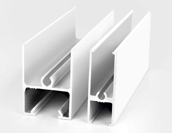 Painting Aluminum Door Frame Material Doors Parts / Powder Spraying White Window Aluminium Profile