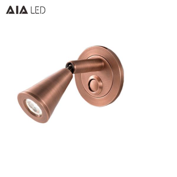 Push-button LED headboard reading wall light/led bed wall light LED bedside wall light for hotel project