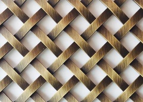 Tela de arame farpado de latão antigo para armários Porta, interior Tecido de arame