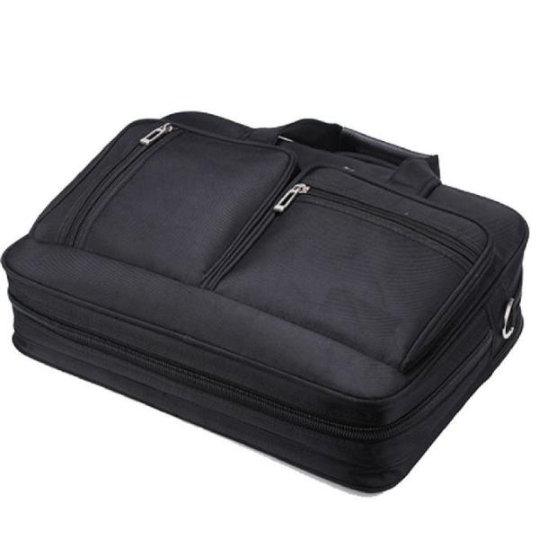 Black Color Men Laptop Messenger Bags Oxford Material Custom Color With Logo