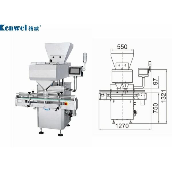 800W двойное - капсула планшета канала считая машину 4000Pcs/Min