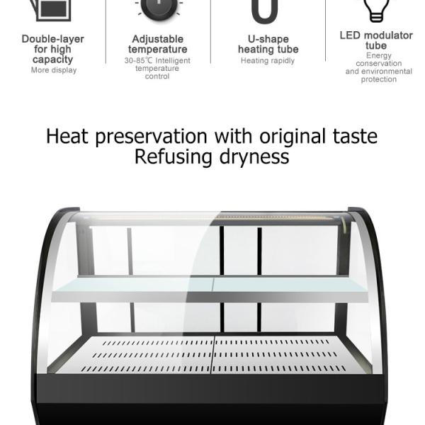 Professional Commercial Electric Food Warmer Display Showcase with Versatile Features