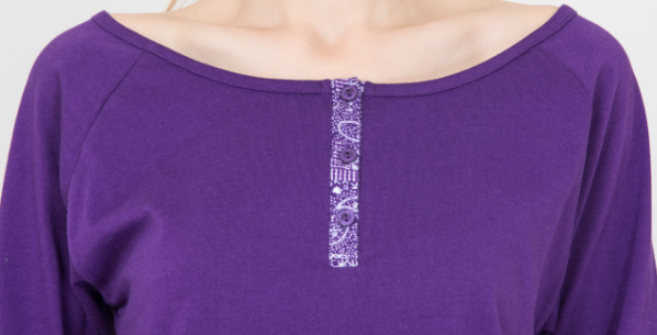 Fashionable Violet Womens Pyjama Sets Long Sleeve Top Australian Design