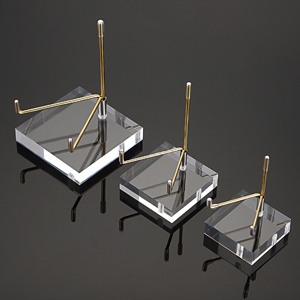 Clear Acrylic Display Stand Holder With Adjustable Metal Arms Display Easel Stands For Gemstones Fossils Minerals Agate Slabs Plates Crystals Saucers Collectibles