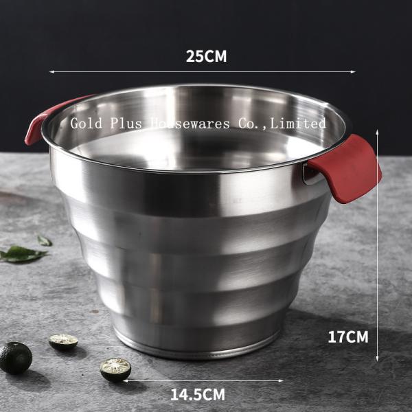 Promotional 25cm iron metal silver vintage barrel stainless steel beer ice bucket with two plastic handle
