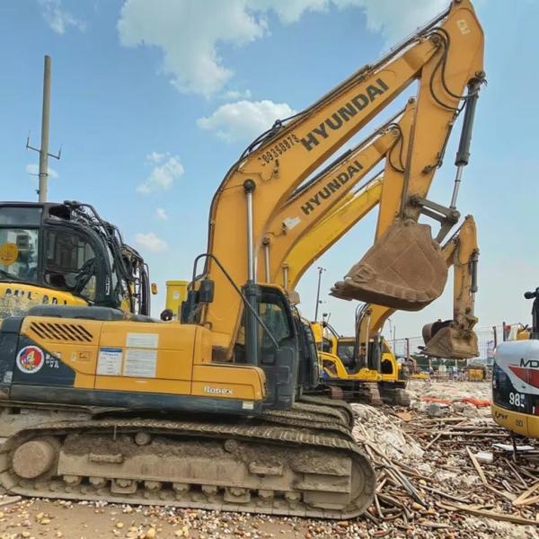 Hyundai 225 équipement d'excavation d'occasion grosse machine de construction d'occasion creuseur