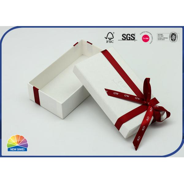 Подарочная коробка ленты Bowknot Paper Medium Горячее тиснение серебряной фольги