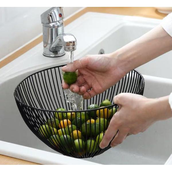 Wear Resistant 10cm Height 500G Steel Fruit Basket Anti Slip Base