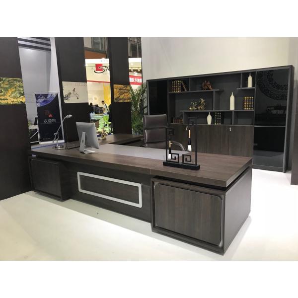 Dark Series Large Office Desk , Contemporary Office Desk OEM / ODM Accepted