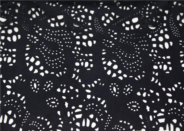 Punched Soft Faux Leather Fabric , Ladies Garment Polyurethane Faux Leather