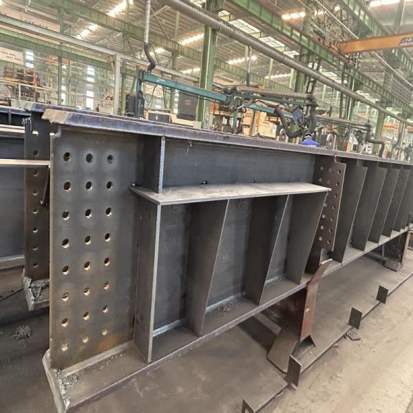 Prefab Steel Structure Construction Box Steel Column Painting / Galvanized