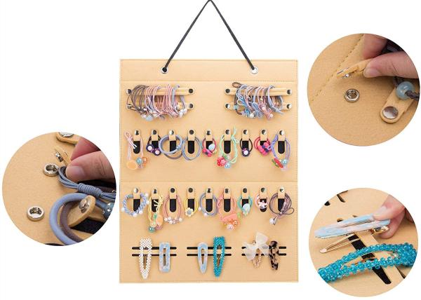 Double Layer Felt Headband Holder Organizer Felt Wall Hanging Organizer for Hair Clips