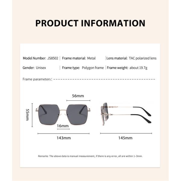 UV400 Protection Metal Frame Sunglasses Gradient Lens For Women