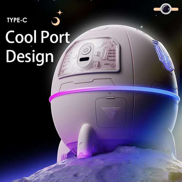 Grátis Humidificador de Capsulas Espaciais Cute Design USB Recarregável Mini Portátil Umidificador de Ar Ultrassônico Com Luz LED