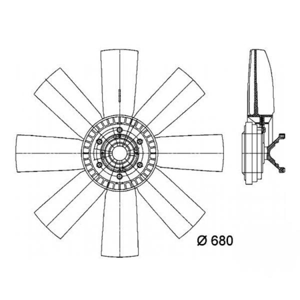 Truck Parts Engine Cooling Fan Blade For Volvo FH12 FM9/12 Truck 8149394