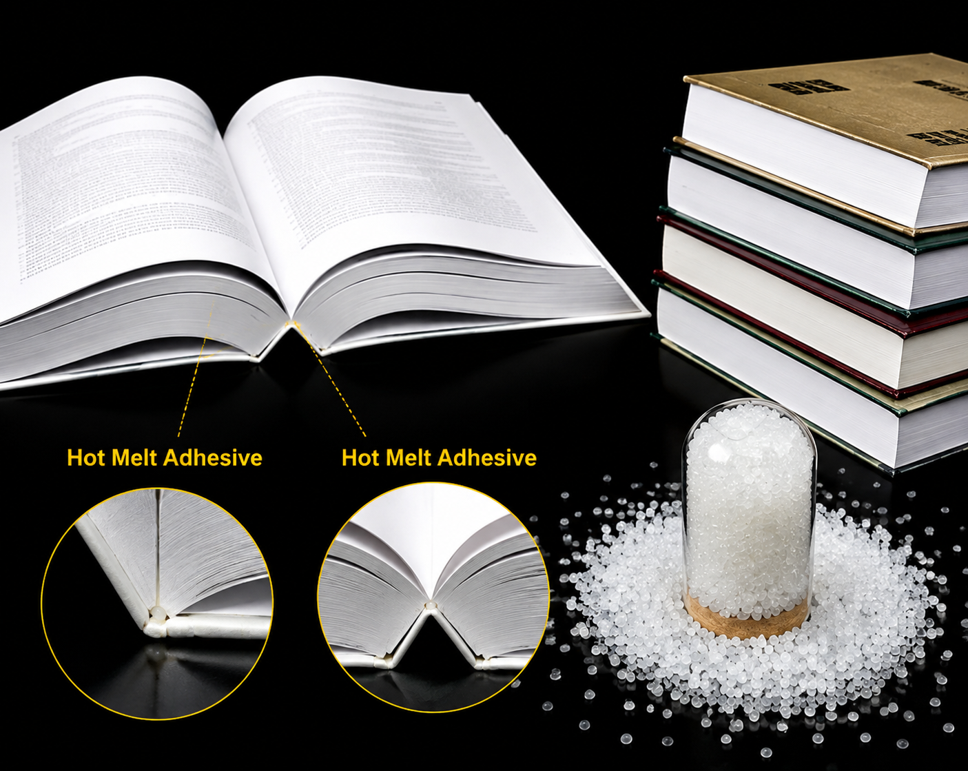 Polyolefin Hot Melt Adhesive RO901 for Book Side Gluing, reliable Adhesion for Efficient Bookbinding Production