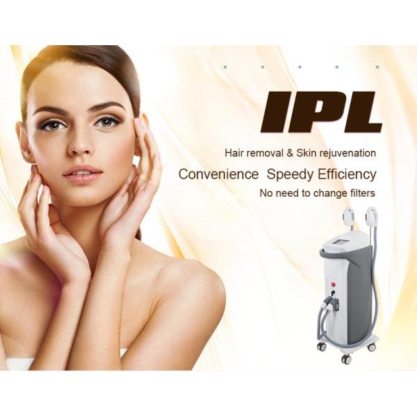 High Efficiency Ipl Laser Hair Removal Device Skin Lifting White / Grey Color