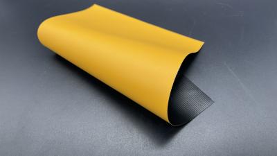 One Side Black Color PVC Laminated Fabric 1500X1500D 9X9 730gsm For Flexible Vinyl Duct