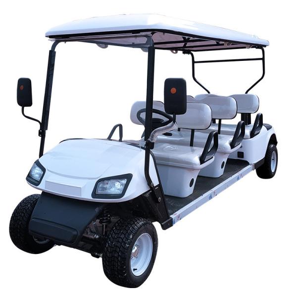 Latest design new energy electric golf cart 72V battery operated golf trolley with 6 seats