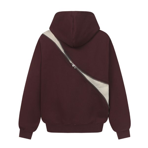 Washed Fleece Zip-Up Oversized Hoodie Unisex Polyester/Cotton Blend Anti-Wrinkle Windproof Breathable 3D Pattern Winter