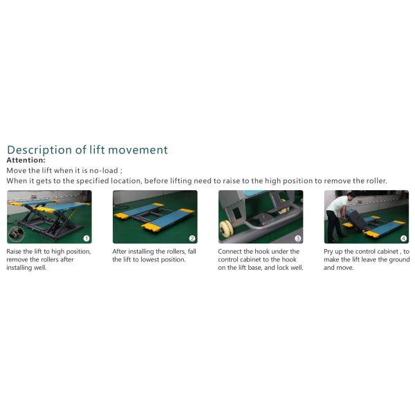 CE Movable Low Scissor Lift Car Hoist Mid Rise Scissor Lift 1000mm