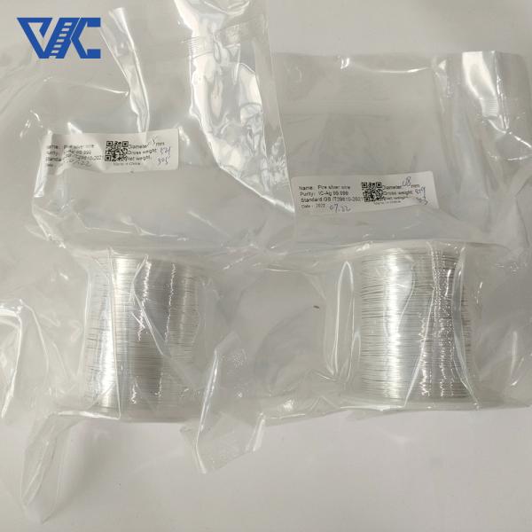Круглые чистые серебряные провода Стерлинговая серебряная провода для промышленности и ювелирных изделий