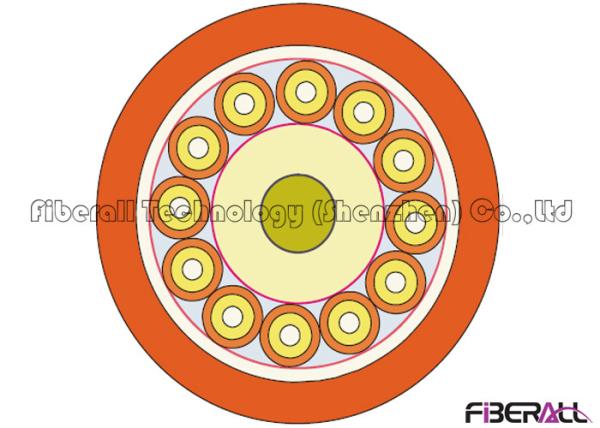 12 Pair G651 / G652 Indoor Fiber Optic Cable With 2.0mm Simplex Fan-Out And FRP