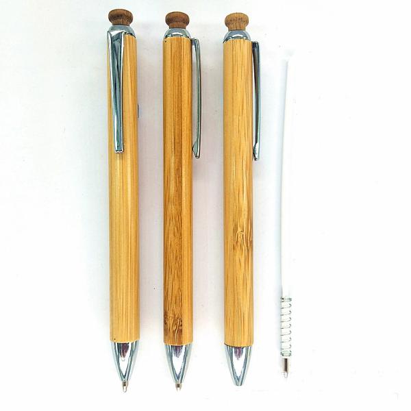 Plastico LOGO personalizado Bolígrafo de bambú reciclado Bolígrafo de madera Ancho de escritura 0,5 mm