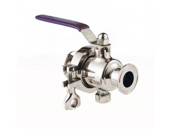 Non Resort Sanitary Ball Valve , Threaded / Clamped High Pressure Full Port Ball Valve