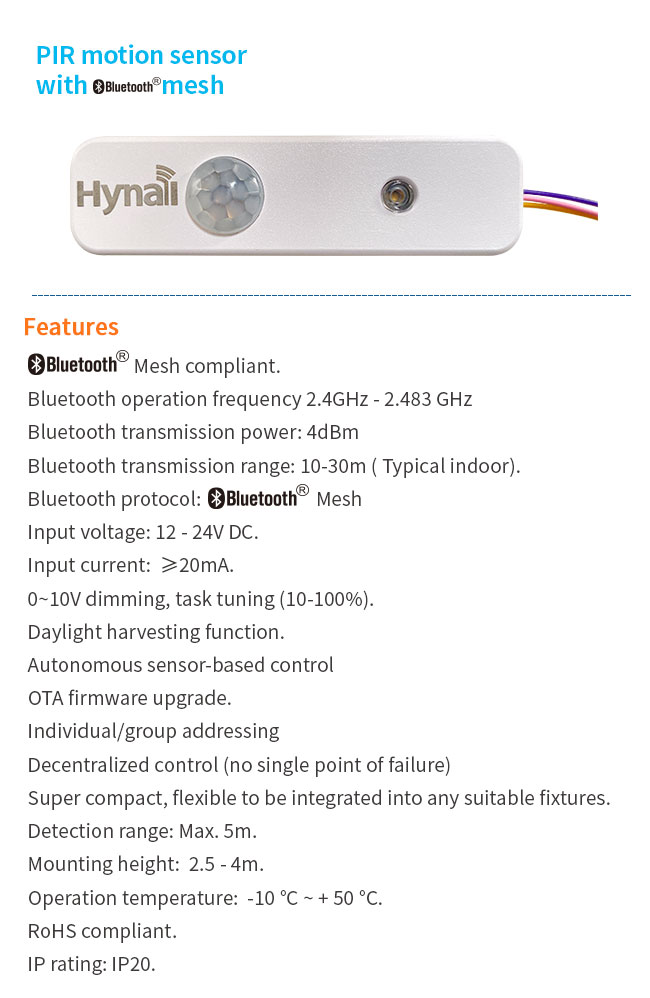 IOT PIR Dimming BLE Motion Sensor для светодиодной панели HNB135PIR