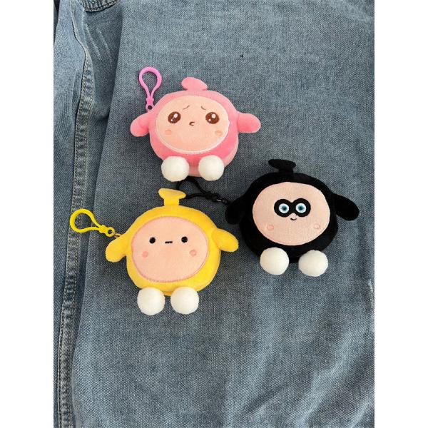 EGG PARTY ROUND PLUSH COIN PURSE SCHOOLBAG PENDANT EARPHONE STORAGE BAG COIN POUCH