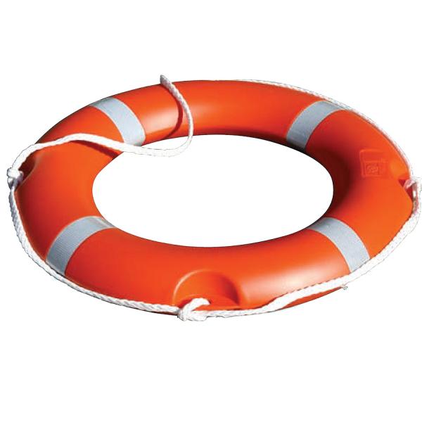 Red Marine Inflatable Swimming Ring 713MM OD 445MM ID Nylon Grabline