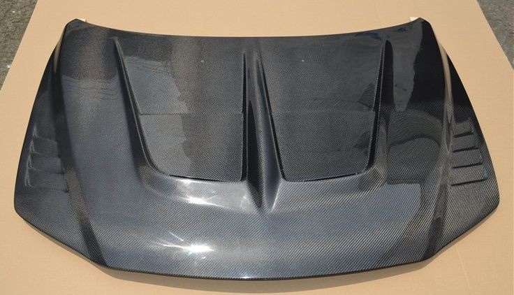 2003-2018 Mazda M6 Shark Edition Pure Carbon Fiber Hood Open Luxury Carbon Black