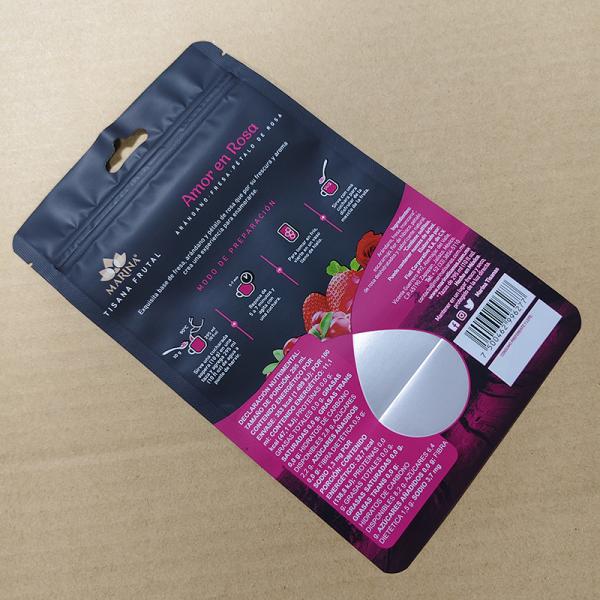 Custom Smell Proof Rose Tea Packaging Bags with Zipper Closure