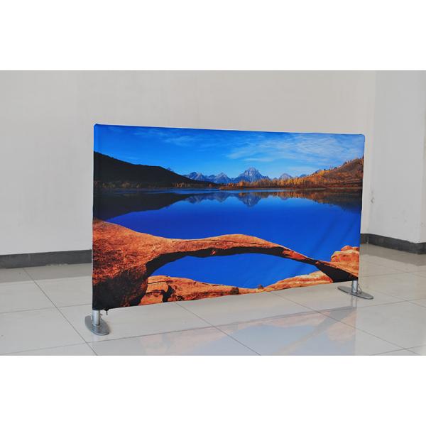 6ft Flat Tension Fabric Banner Stands Aluminium Silver Dye Sublimation Printing