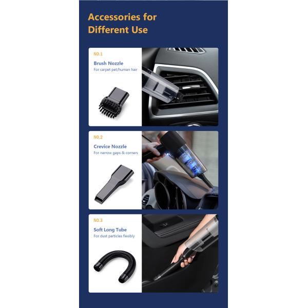 120W Rechargeable Wireless Handheld Car Vacuum Cleaner Mini Cyclone Strong Suction