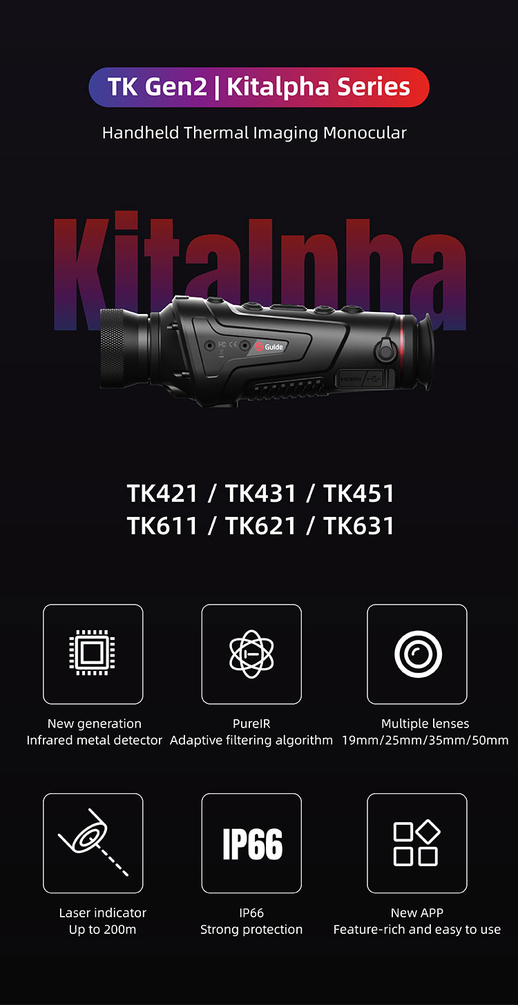 Ночное видение термического изображения объема Handheld термического изображения серии TK Gen2 Kitalpha проводника Monocular охотясь Monocular
