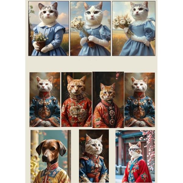 Pet Portrait Aluminum Alloy Photo Frame Customized Keepsake Souvenir for Dogs and Cats