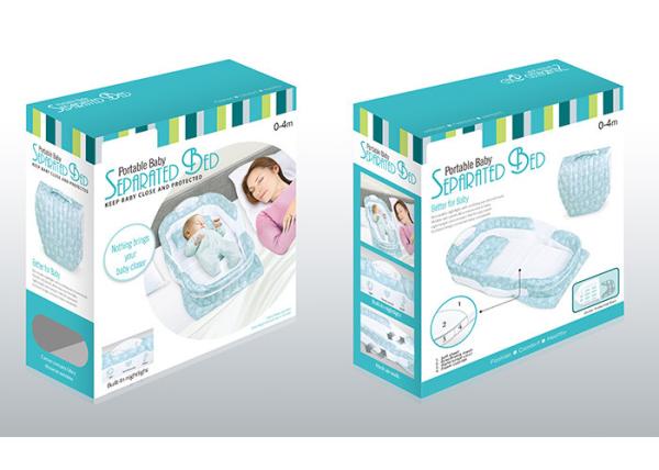 Foldable Baby Bed Children's Play Toys W / Soft Music Protective Fence