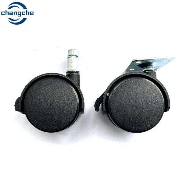 Furniture Caster Wheels 2 Inch Nylon&TPR Heavy Duty Caster Wheel Swivel Stem Casters