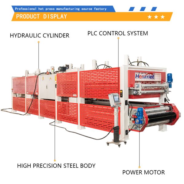 10 Meter Platen Length Purification Sandwich Panel Hot Pressing Production Line with 100t Maximum Pressure and PLC-Based Central Controller