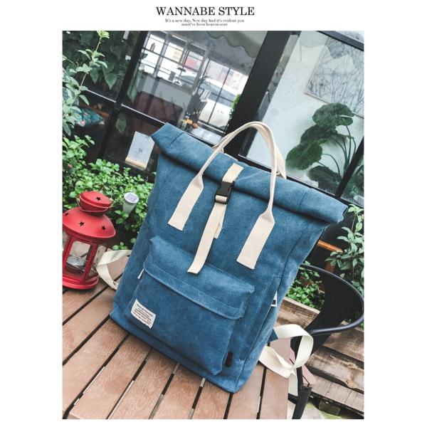 Produced and Hot sell the Handle of Canvas Backpack