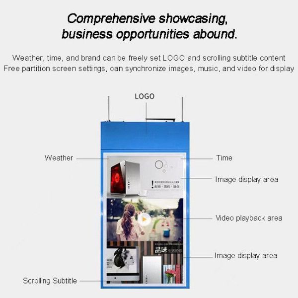 55 Inch High Brightness Window Shop 2500nits digital window display Slim Advertising Screens