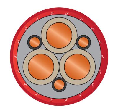 Type R-(N)TSCGEWOEU High Speed Reeling Cable Upgraded Version Of Type (N)TSCGEWOEU Stacker & Reclaimer Reeling Cable