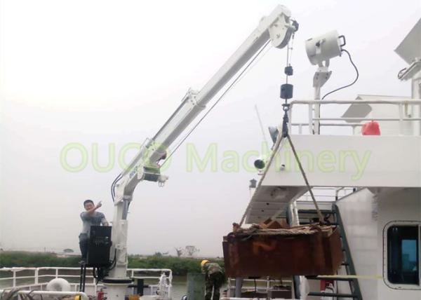 Service Davit Crane Tested On Board Ship Deck Crane With CCS Certificate