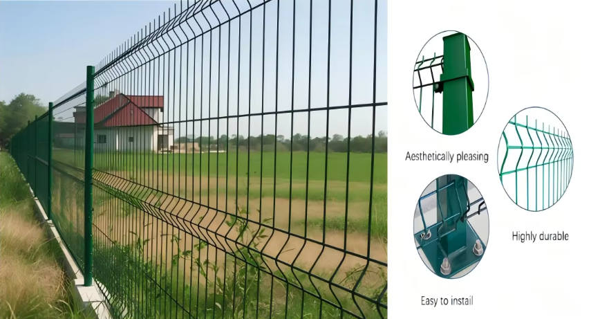 Hot Dip Galvanized 3d Curved Fence Outdoor Highway Guardrail