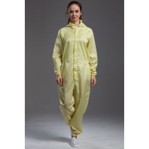 Unisex ESD Anti Static Jumpsuit Dust Free Lightweight For Semiconductor Industry