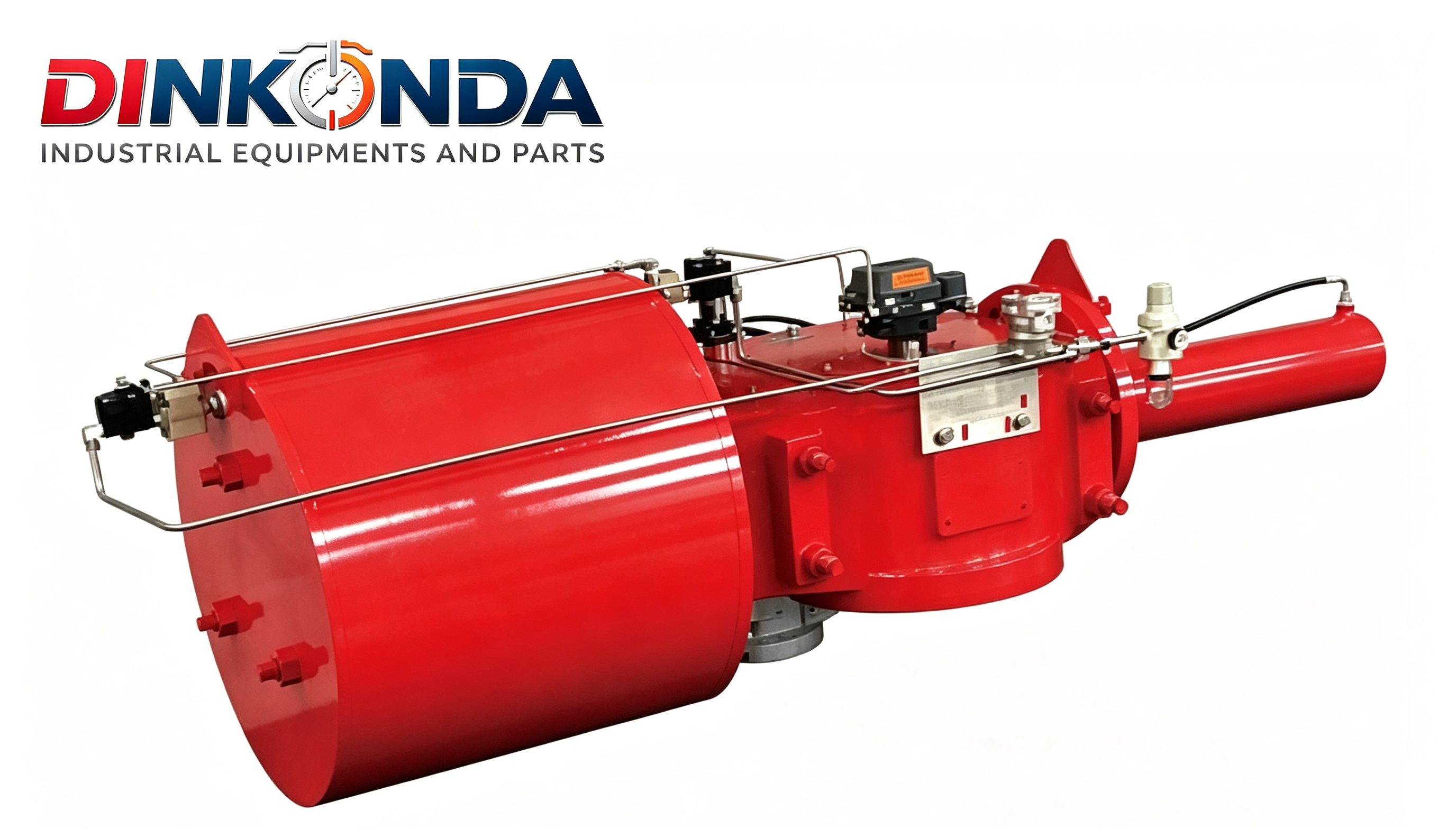 500Nm Hydraulic Pneumatic Valve Actuators Manual Double Acting 90 ° Rotation Fork Transmission